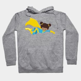 African American Girl, Superhero Girl, Yellow Cape Hoodie